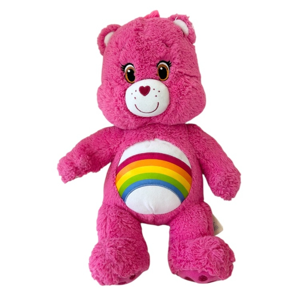 Build-a-Bear Pink "Cheer Bear" Rainbow Plush Toy from Care Bears